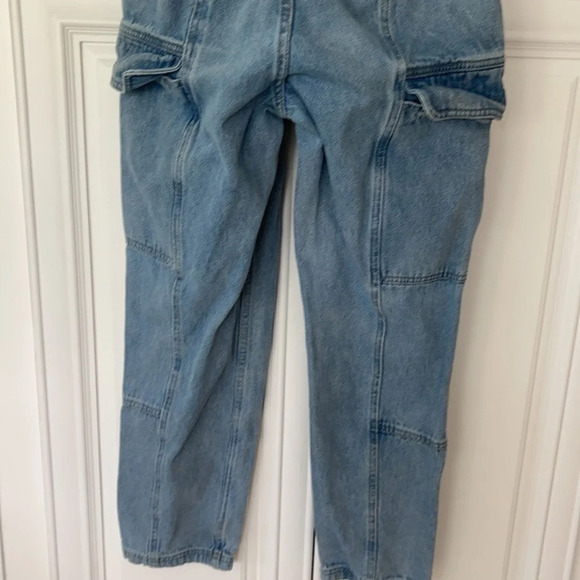 SIMPLE SOCIETY CARGO STRAIGHT SUPER HIGH RISE 5/27 BLUE ELASTIC WAISTBAND - Picture 7 of 15